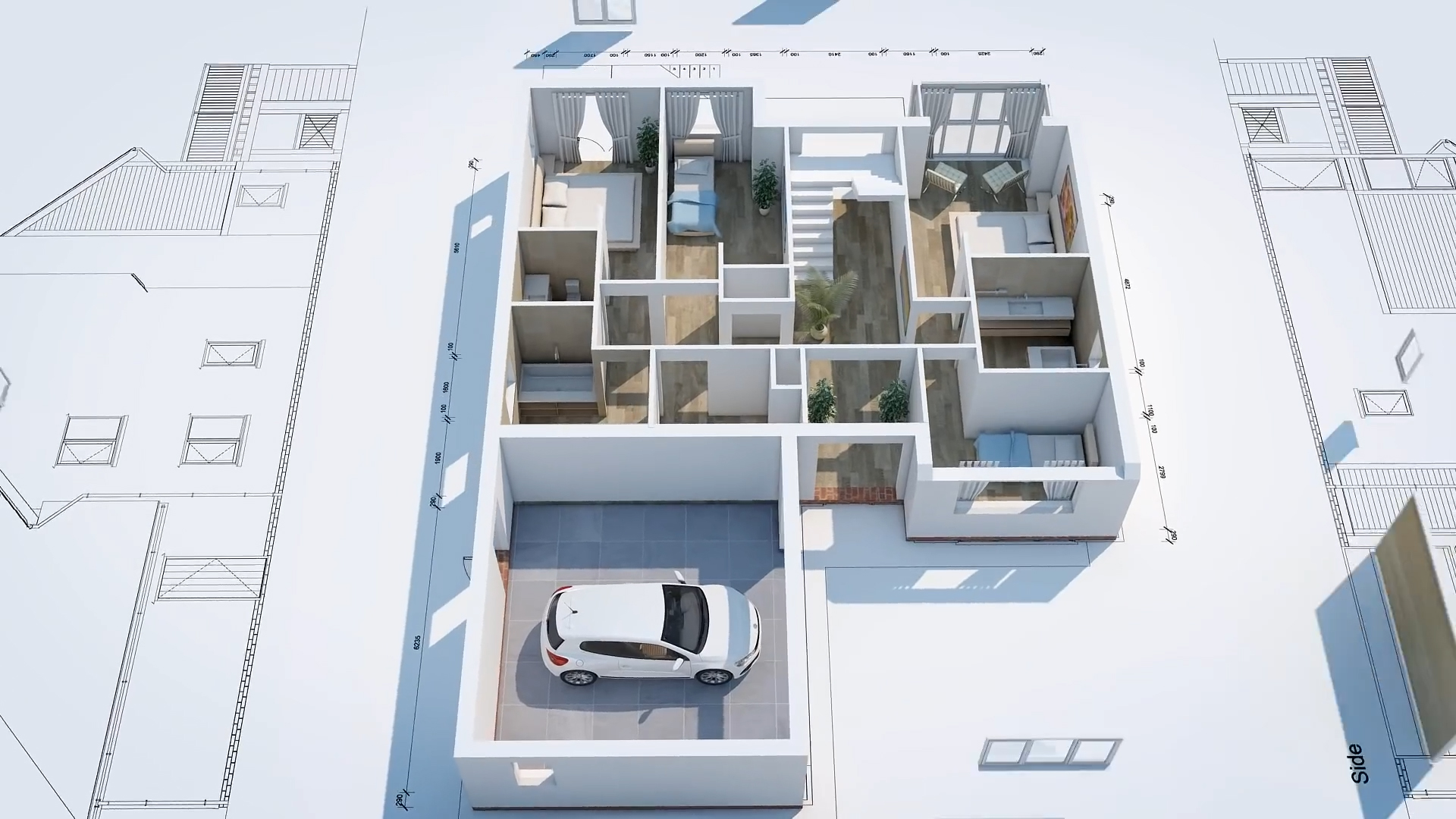 3D Rendering eines Hauses